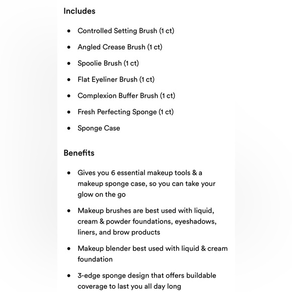 Limited Edition Shimmer + Shine ~ 7-Piece Makeup Brush & Sponge Gift Set ~ NEW - Picture 6 of 8